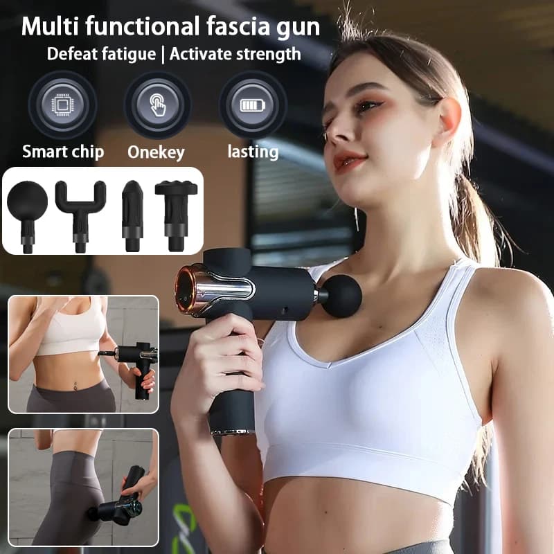 Mini multifunctional pocket band gun, comfortable professional fitness neck mask, increases muscle massager for deep impact relaxation