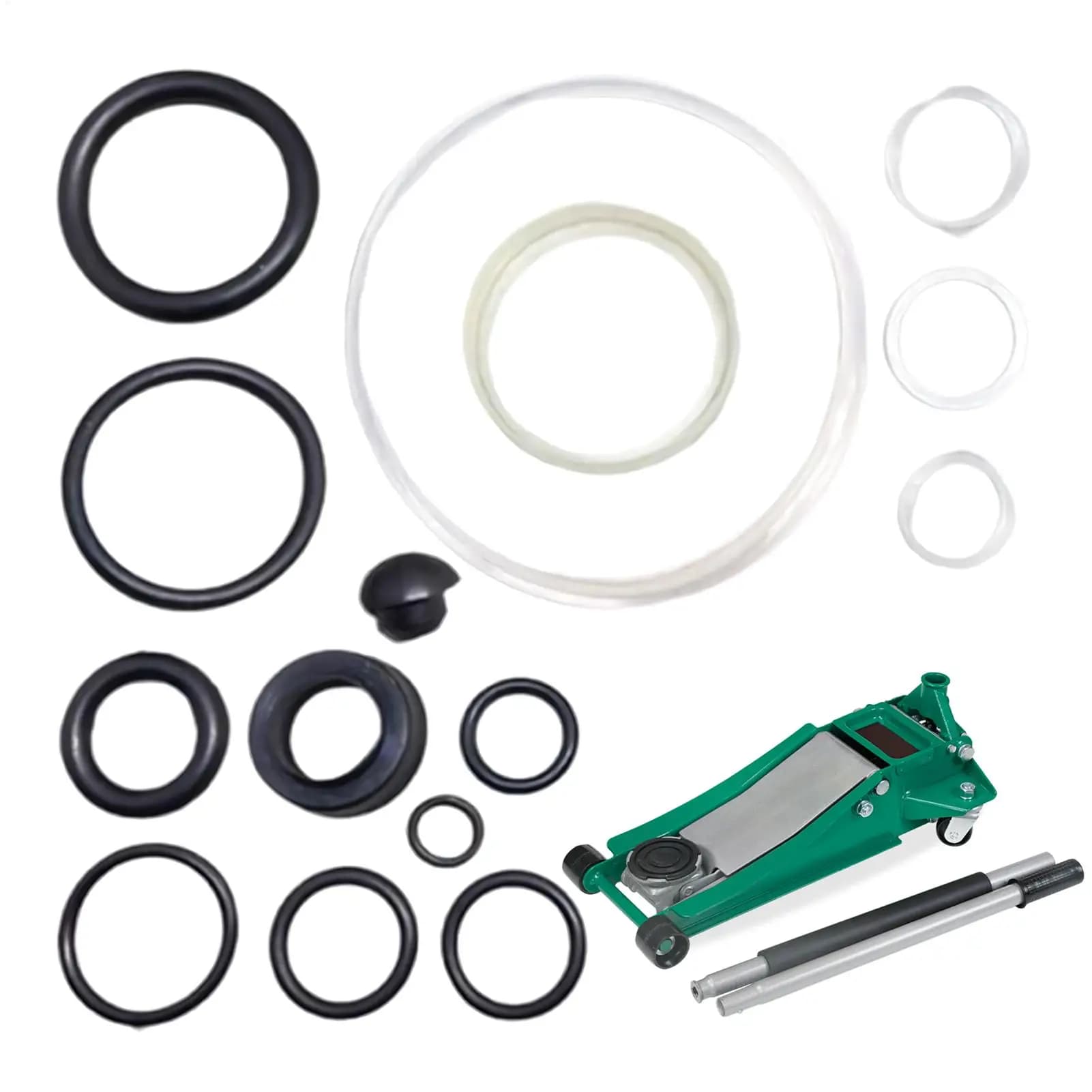 Kit di Guarnizioni per Martinetti Idraulici, Anelli di Tenuta Olio, Ricambi per Martinetti, Attrezzo per Riparazione Auto, Piccolo Accessorio per Garage e Officina