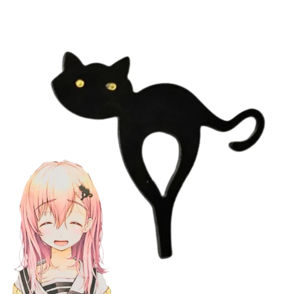 Gioco YOU and ME e HER: Una storia d'amore Aoi Mukou Forcina Cosplay Fermaglio per capelli nero Copricapo acrilico gotico Puntelli per feste