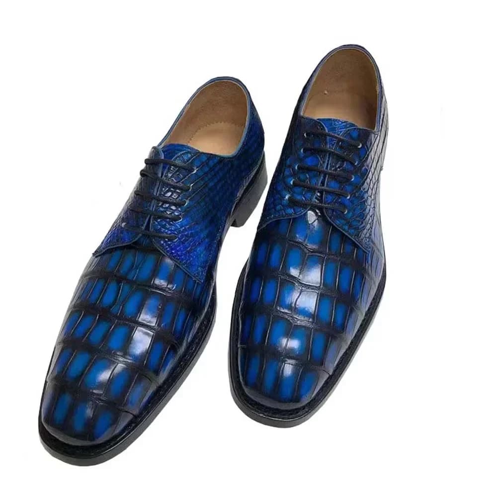 Nuovi arrivi scarpe da uomo Tianxingshangping, scarpe da uomo in pelle di coccodrillo, scarpe eleganti da uomo con finitura spazzolata.