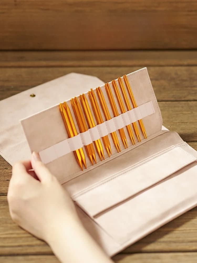 Kit di Ferri Circolari in Alluminio, 9 Modelli, Ferri Circolari per Lavoro a Maglia Fatto a Mano, Ferri per Maglioni, Tessili per la Casa