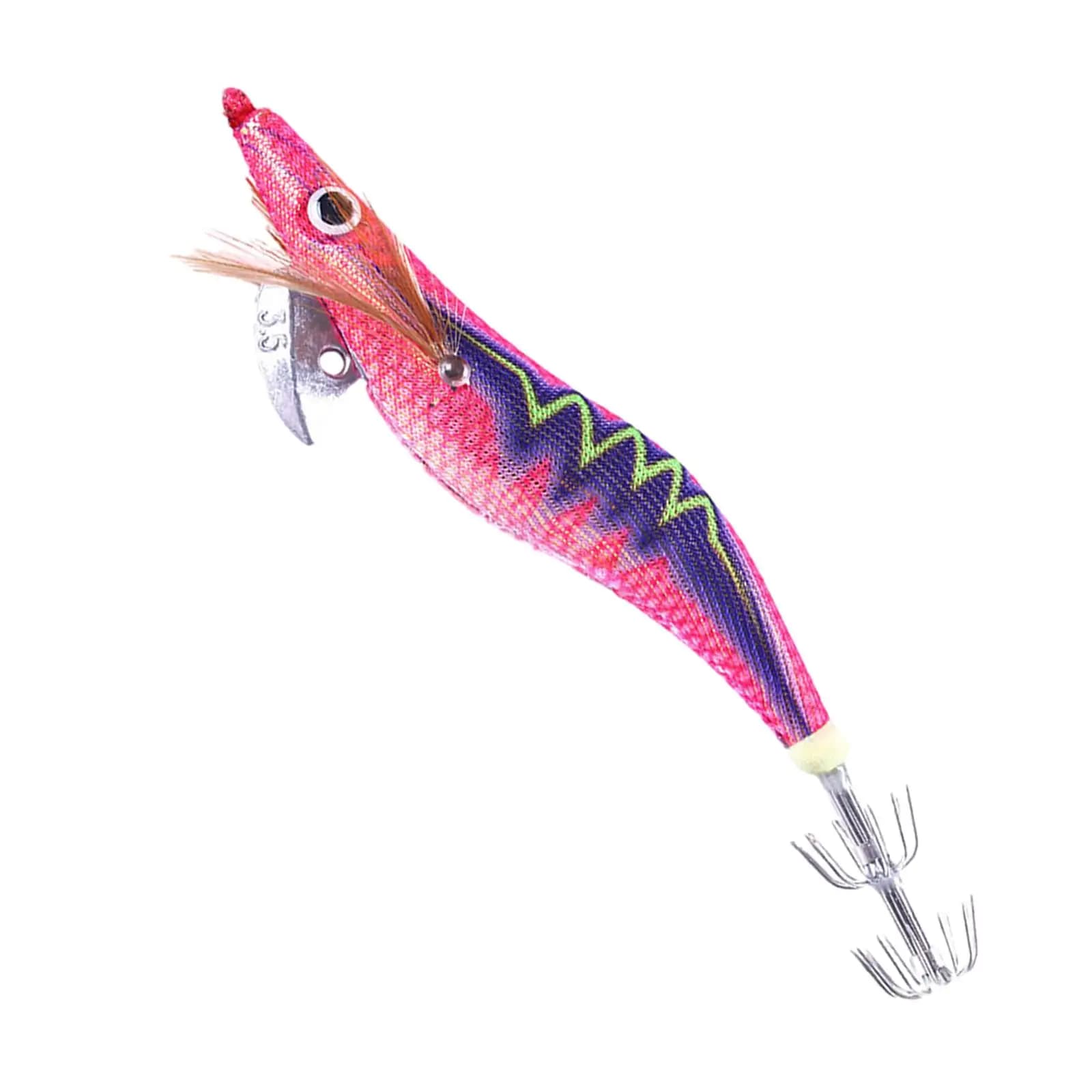 Luminous Squid Jig Hooks Sea Fishing Tackle Glow in The Dark 14cm Lifelike Squid Jig Lures Squid Hooks Luminous Lure Squid Lures
