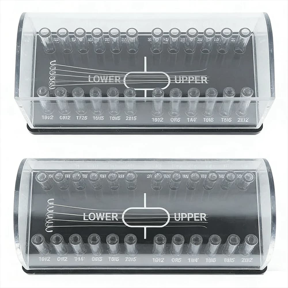 Organizer for Orthodontic Strings, Round / Rectangular Acrylic Container for Orthodontic Wire, Box for Dental Instruments