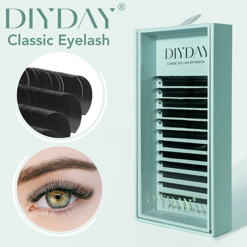 DIYDAY 16 Righe Ciglia di Visone Ciglia Finte Naturali Individuali BC CC D DD Curl Estensione Ciglia Forniture per Il Trucco
