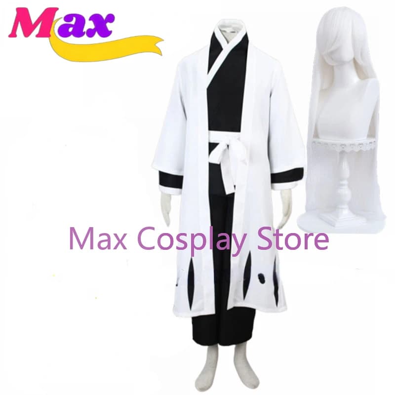 Max Cos Anime Jushiro Ukitake Costumi Cosplay Uomo Donna Parrucca di Halloween Cos Vestiti Dimensioni personalizzate