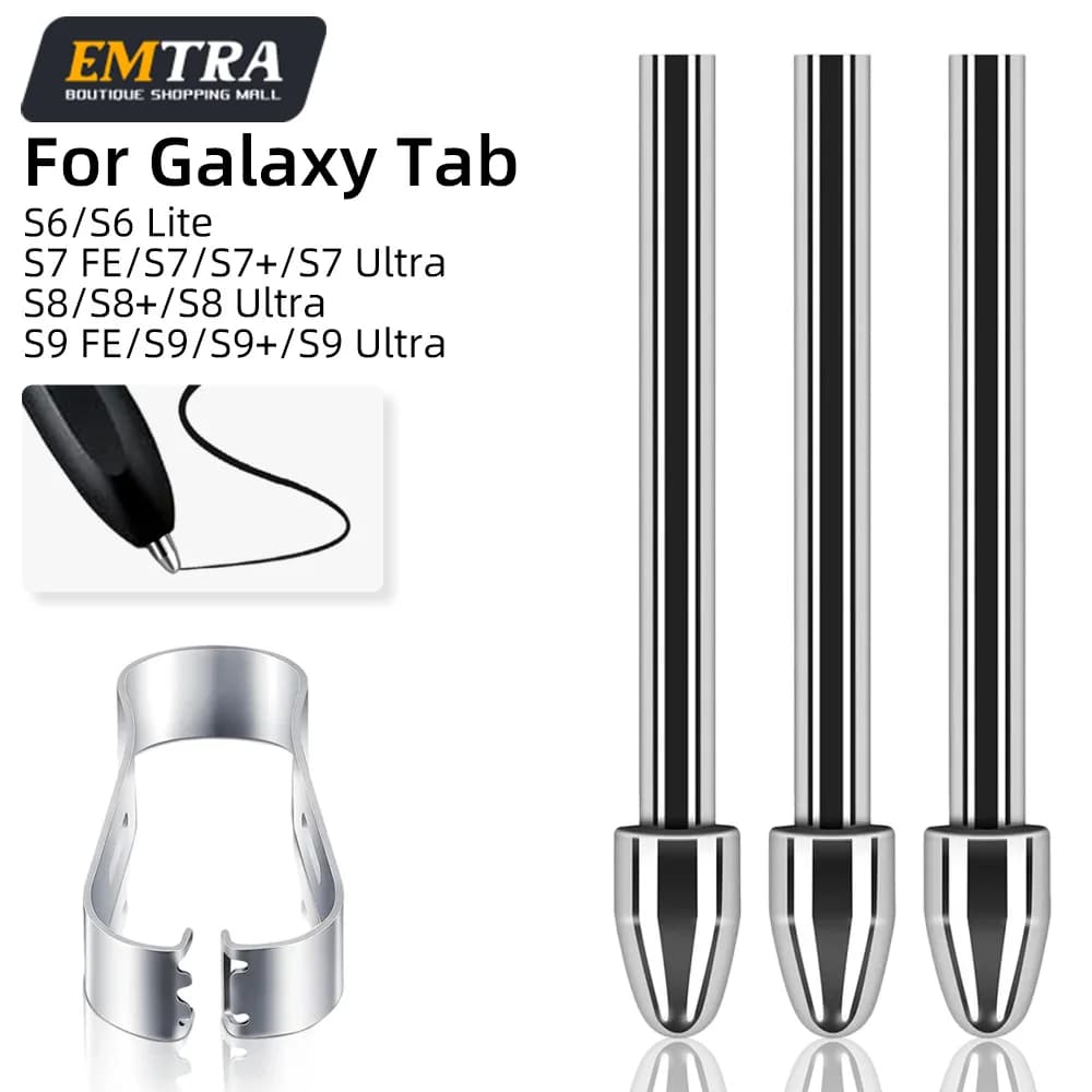 Pennino sostituibile per Samsung Galaxy Tab Ultra S7/S8/S9+ S23 Note20 Lega di titanio Touch Stylus S Pen Tip Resistente all'usura