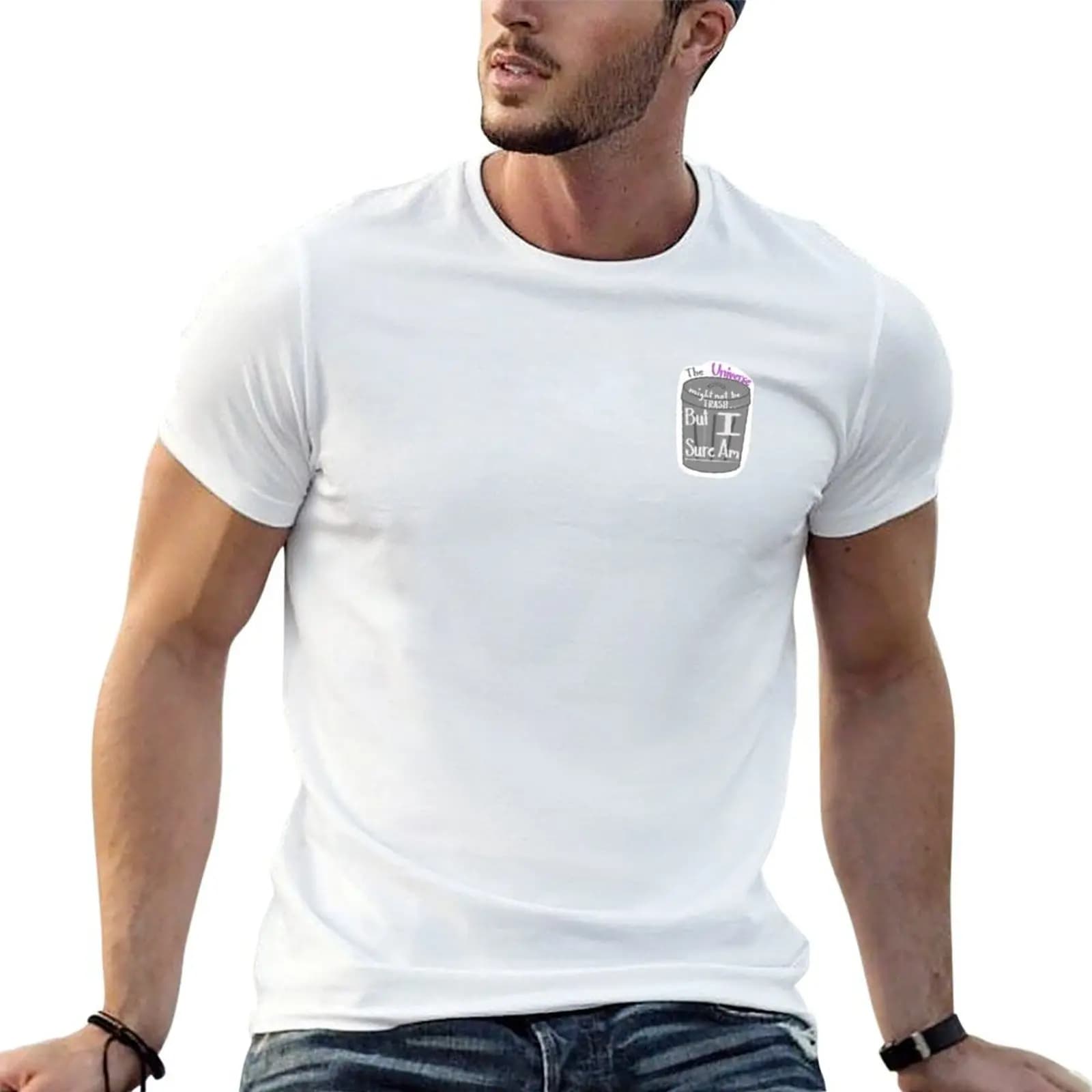 Trash Can T-Shirt Plus Size Street Style Tee