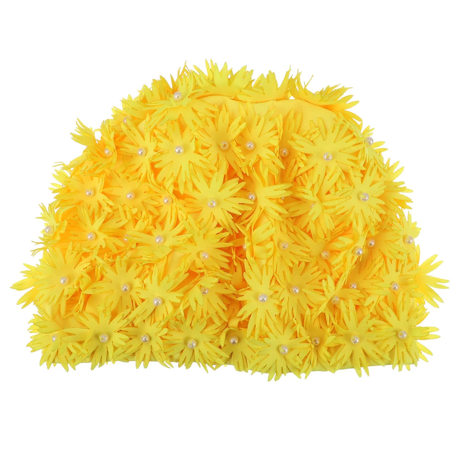 Women Swim Cap 3D Flower Premium Material Lightweight Breathable Protective Swim Hat for Summer Beach Pool Use