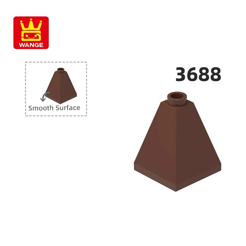 Wange 3688 100g/74Pcs Slope 75° 2 x 2 x 2 Quadruple Convex Block Moc Color Accessories Compatible DIY Toy Parts Gift Box