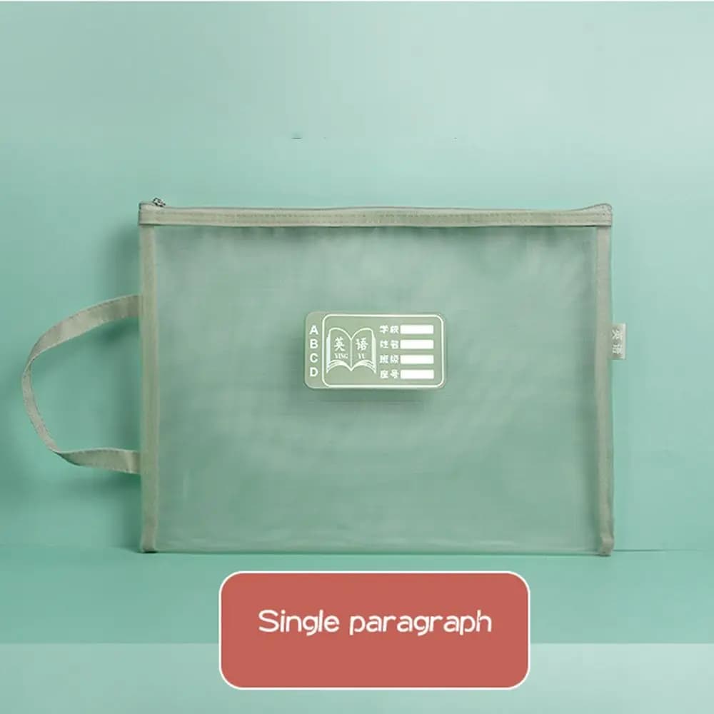 Borsa Portadocumenti A4 con Cerniera per Ufficio e Scuola, Custodia Protettiva per Documenti e Cartelle