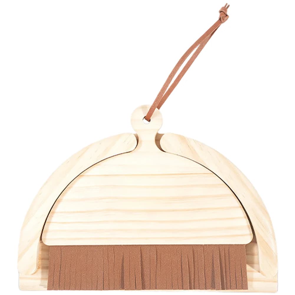 Lightweight Wooden Brush and Dustpan Set for Everyday Cleaning Tasks on Desks Countertops Vanities and Workbenches