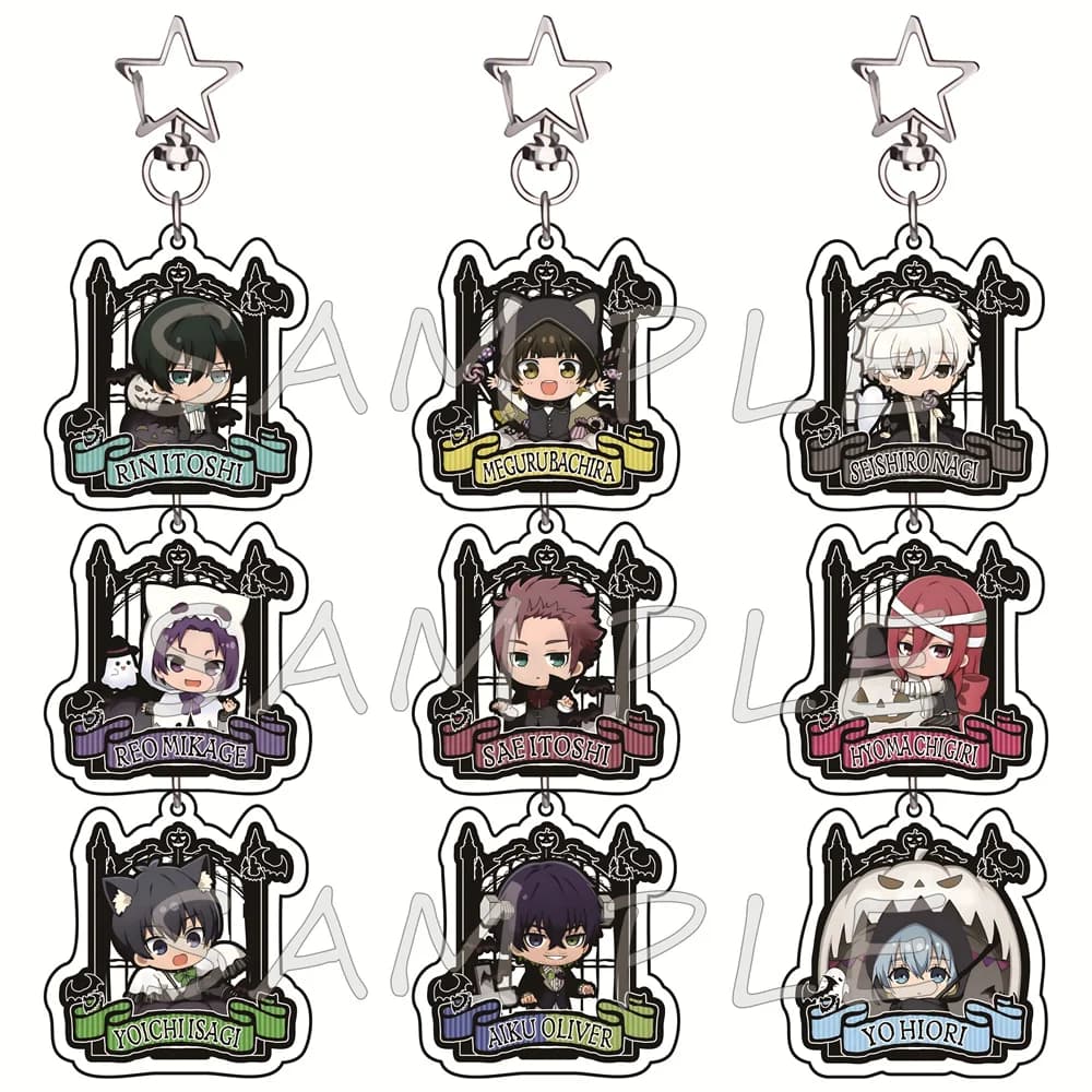 BLUE LOCK 6cm Acrylic Keychains Halloween Gothic Star Clasp Anime Collectible Bag Pendant Car Key Accessory Cosplay Fan Gift
