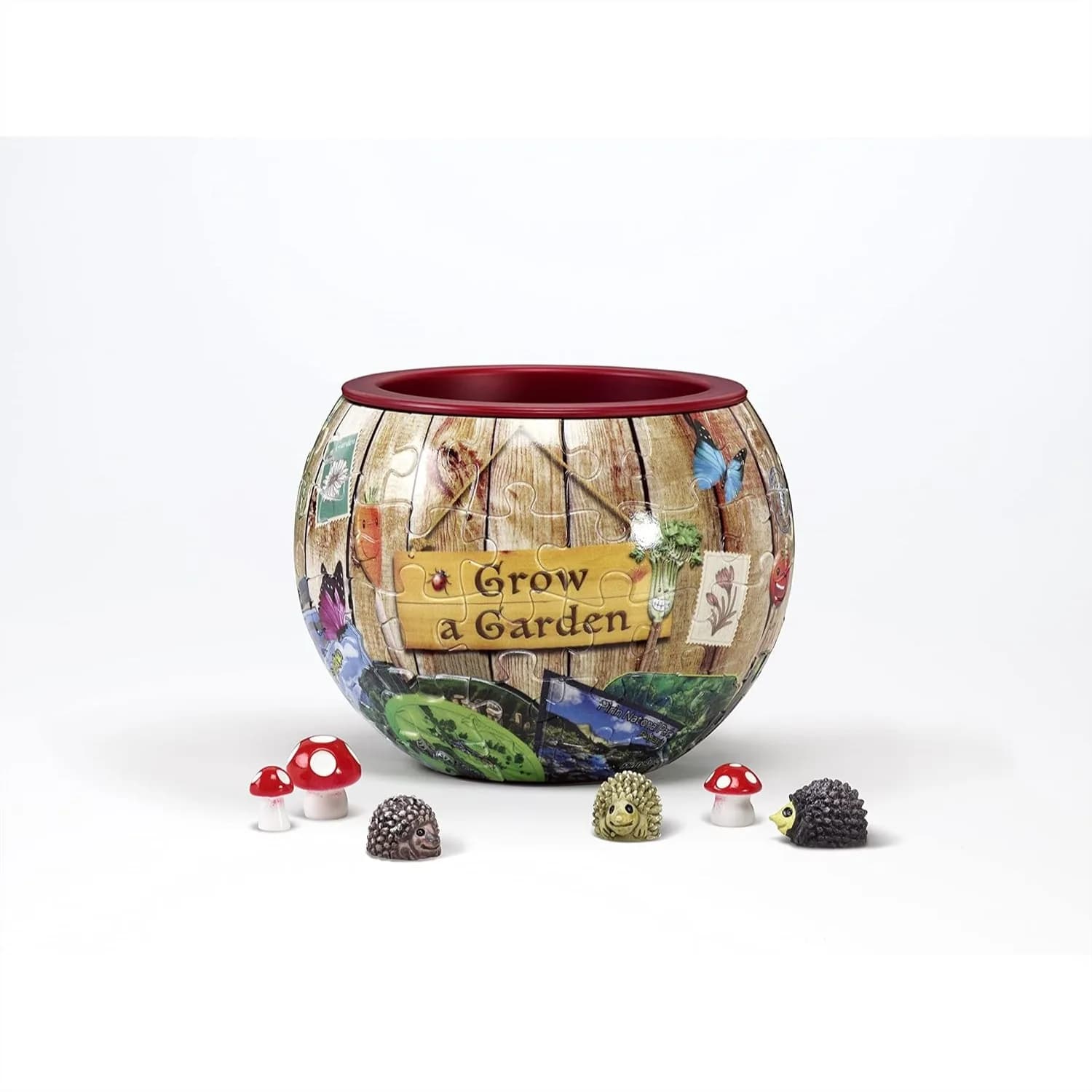 Set di 80 Pezzi Puzzle 3D Vaso per Fiori per Bambini e Adulti, Senza Colla, Resistente all'Acqua, Include Mini Ricci e Funghi