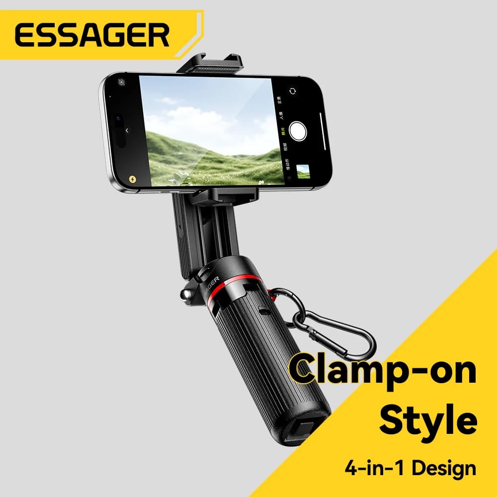 Essager Bastone Selfie Magnetico Multifunzione 4-in-1 con Rotazione a 360° ° Supporto Magnetico Girevole con Controllo Bluetooth Wireless