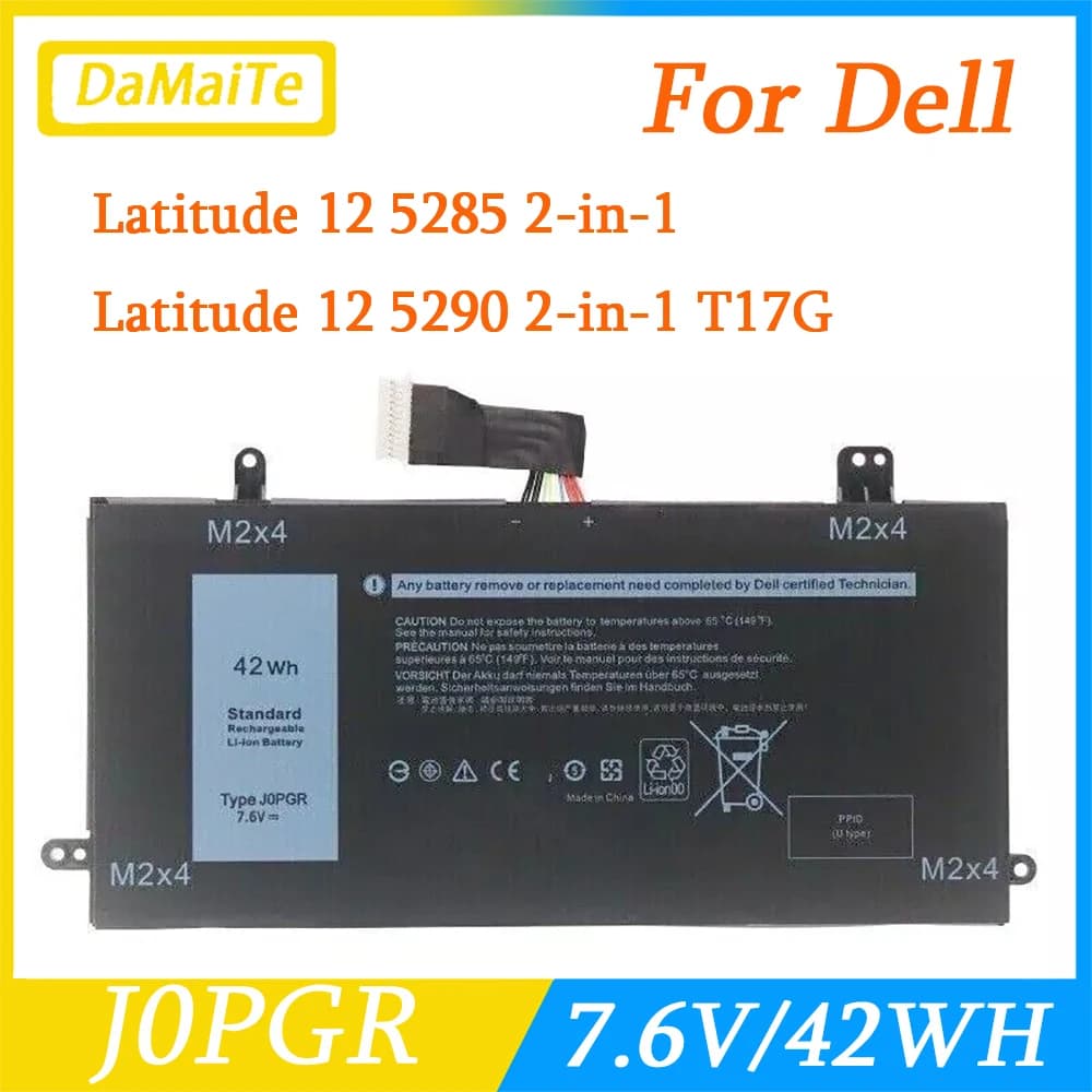 J0PGR Batteria del computer portatile per Dell Latitude 12 5285 5290 2-in-1 T17G 0J0PGR JOPGR 1WND8 X16TW 0X16TW 0FTH6F
