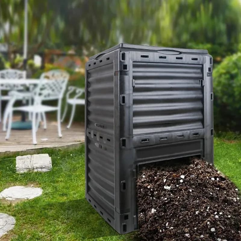 Compostiera da Giardino per Rifiuti Organici e Foglie, Serbatoio di Fermentazione per Fertilizzante Organico, Ecologica