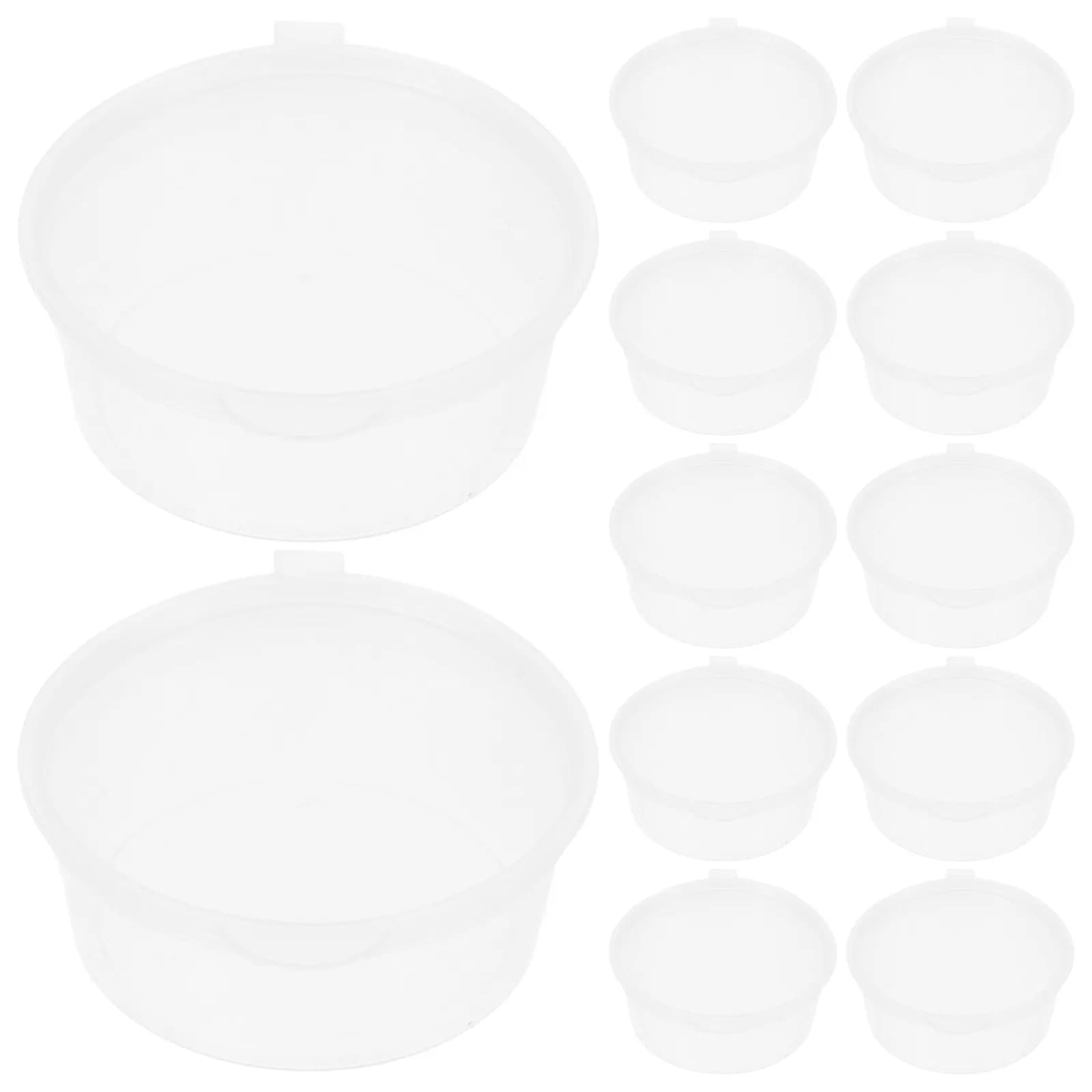 Contenitori per salse da 50 pezzi con coperchi, tazze in plastica a tenuta stagna per la preparazione dei pasti, condimenti per insalate, salse, condimenti trasparenti