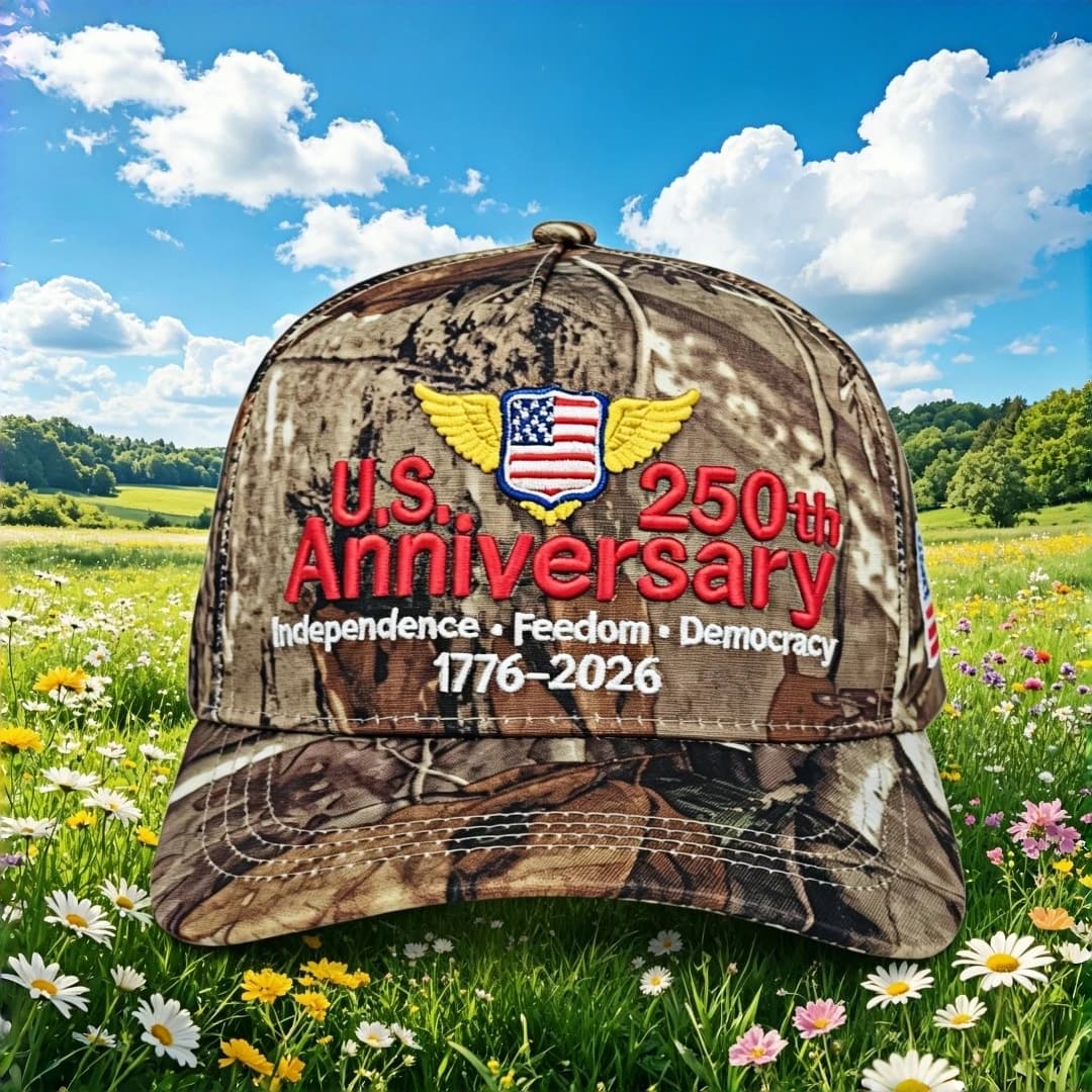 Cappello da Baseball Patriottico USA 2026 per il 250° Anniversario, Giorno dell'Indipendenza 1776-2026, Cappello Trucker Ricamato per Uomini e Donne