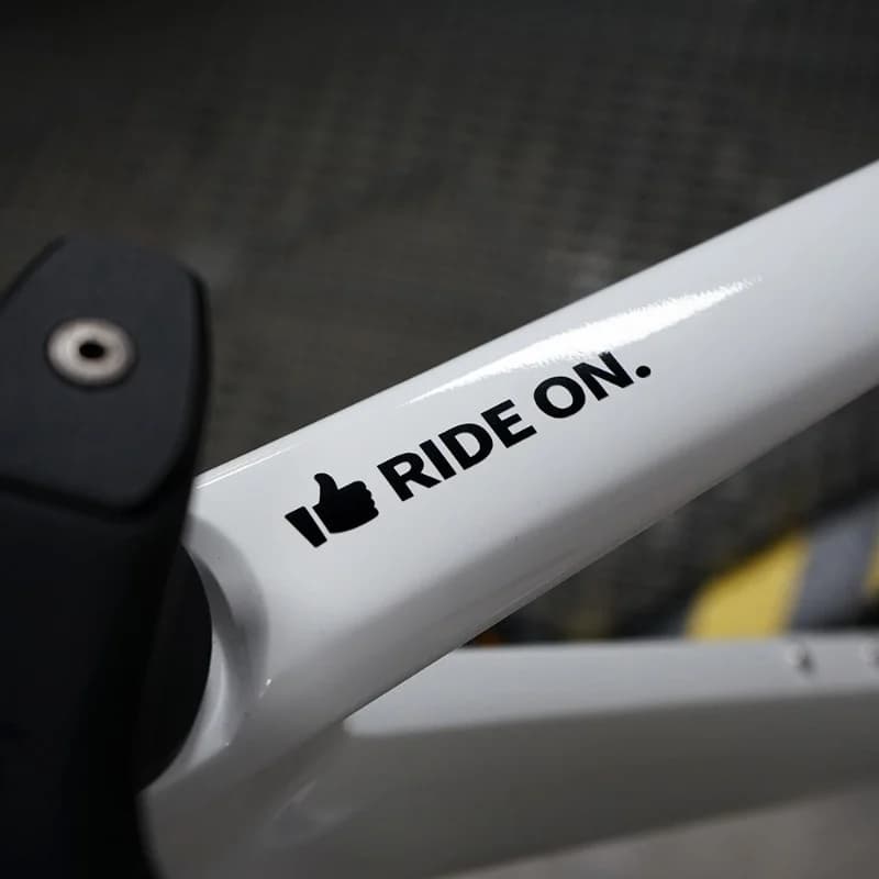 2 pezzi/SEST Cycling vibrante: adesivo a tema "guida su", ideale per biciclette, chitarre, frigoriferi, quaderni e organizzatori di desktop