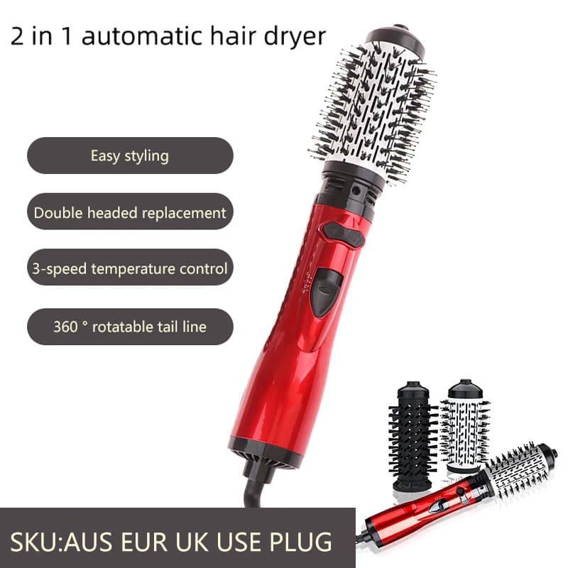 Brush for hair dryer 2 in 1 Hot Air Rotating Brush Curling Styling Volumizer for auto rotating round ionic hair dryer