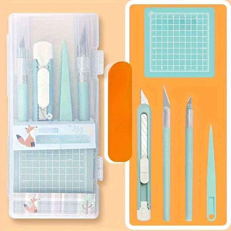 DIY Scrapbooking Kit - Complete Set with Pens, Carving Knives, Tweezers & Cutting Mats