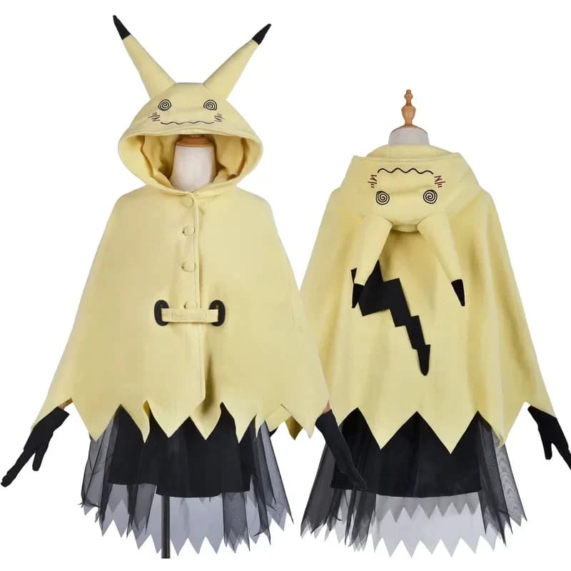 2026 Mimikyu Cosaplay Costume Anime Cartoon Cute Women Kigurumi Pajamas Cloak Dress Halloween Cloak for KL92R