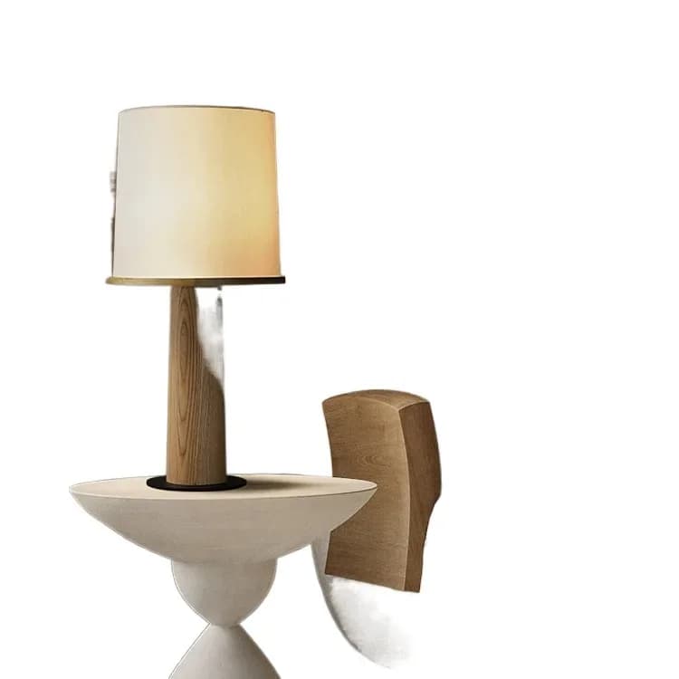Lampada da scrivania medievale personalizzata, sensazione calda nel soggiorno e dello studio, tessuto in legno massello di fascia alta, lampada dall'atmosfera semplice