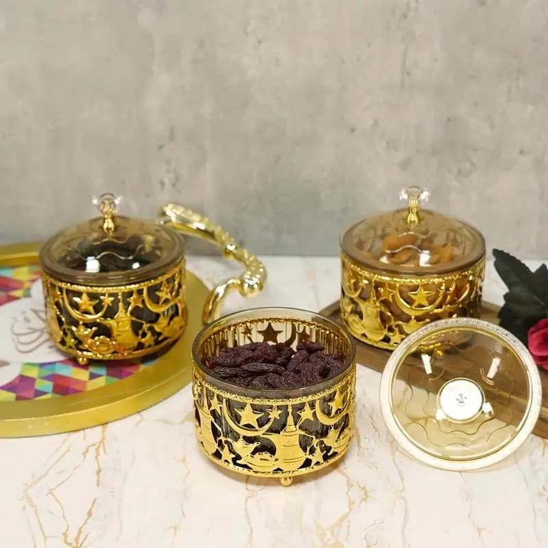Decoration Ramadan 2025 Ramadan Mubarak Sweet Tray Board Decoration Eid Candy Box Tray Storage Box Kareem Supplies for Muslim parties