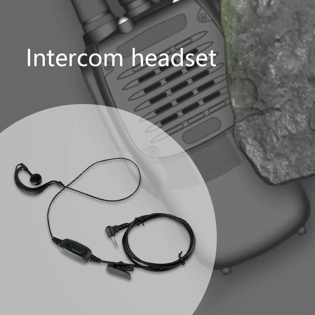 1 Pin 2.5mm Walkie Talkie Auricolare cablato Auricolare singolo orecchio con microfono Clip da bavero Parte di ricambio perHYT TC310/TC320/TC1688