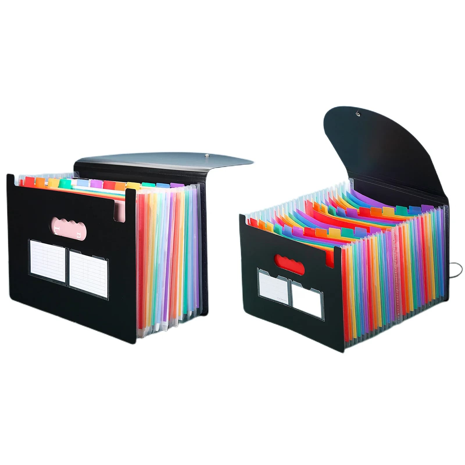 Scatola Portadocumenti Espandibile A4 con 13/25 Tasche, Organizzatore Portatile in Plastica per Documenti, Ideale per Aula, Casa, Ufficio e Viaggi
