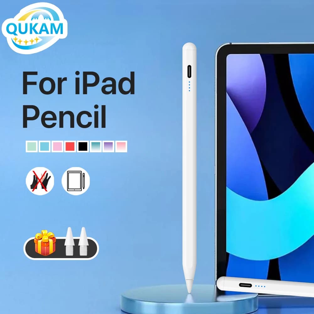 QUKAM Per Apple Pencil 2 Stilo iPad Matita per iPad Air 6 M2 2025 A16 11a 10a generazione Air5 4 iPad Pro 11 12.9 con rifiuto del palmo