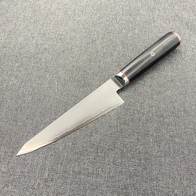 Coltello Multiuso da 6 Pollici con Lama in Acciaio AUS-10 a 3 Strati, Manico G10, Coltello da Chef Kiritsuke per Affettare, Coltello da Cucina per BBQ, Utensili da Cucina