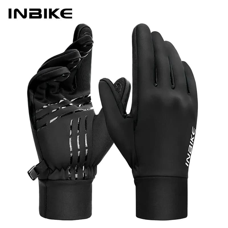 Guanti da ciclismo in pile invernale INBIKE guanti da ciclismo caldi per equitazione per uomo donna guanti da bicicletta Accessori Touchscreen impermeabili