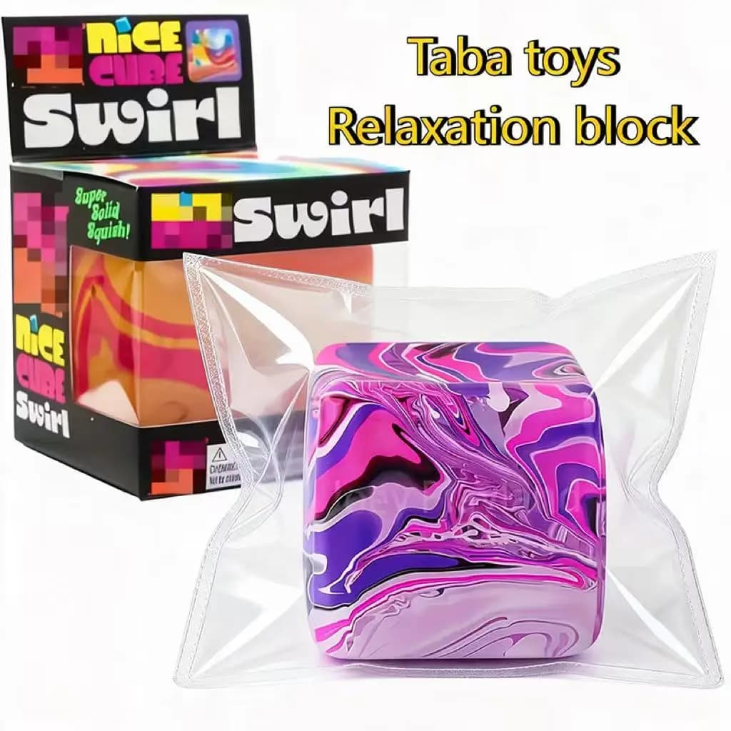 Cubo Antistress Morbido Effetto Ghiaccio, Giocattolo Sensoriale a Lenta Risalita, Antistress in Gelatina per Bambini e Adulti, Premio per la Classe, Regalo di Natale
