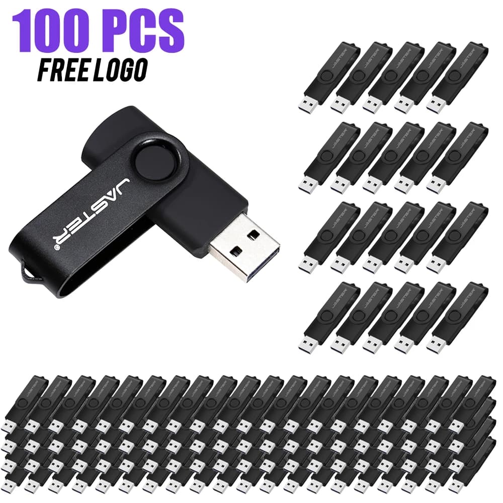 100 PZ All'ingrosso Logo Personalizzato Gratuito Chiavetta USB 128 GB Regalo di Affari Pen Drive 64 GB Girevole Memory Stick 32 GB Disco U Colorato