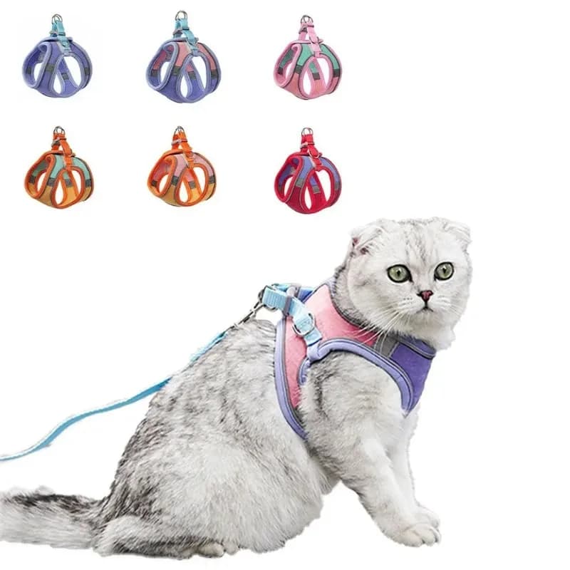 Anti-leak For Cat Puppy,Rabbit Soft Vest Harness Dog Leash Adjustable Cats Collar Cat Accessories Cats Harness Pets Vest