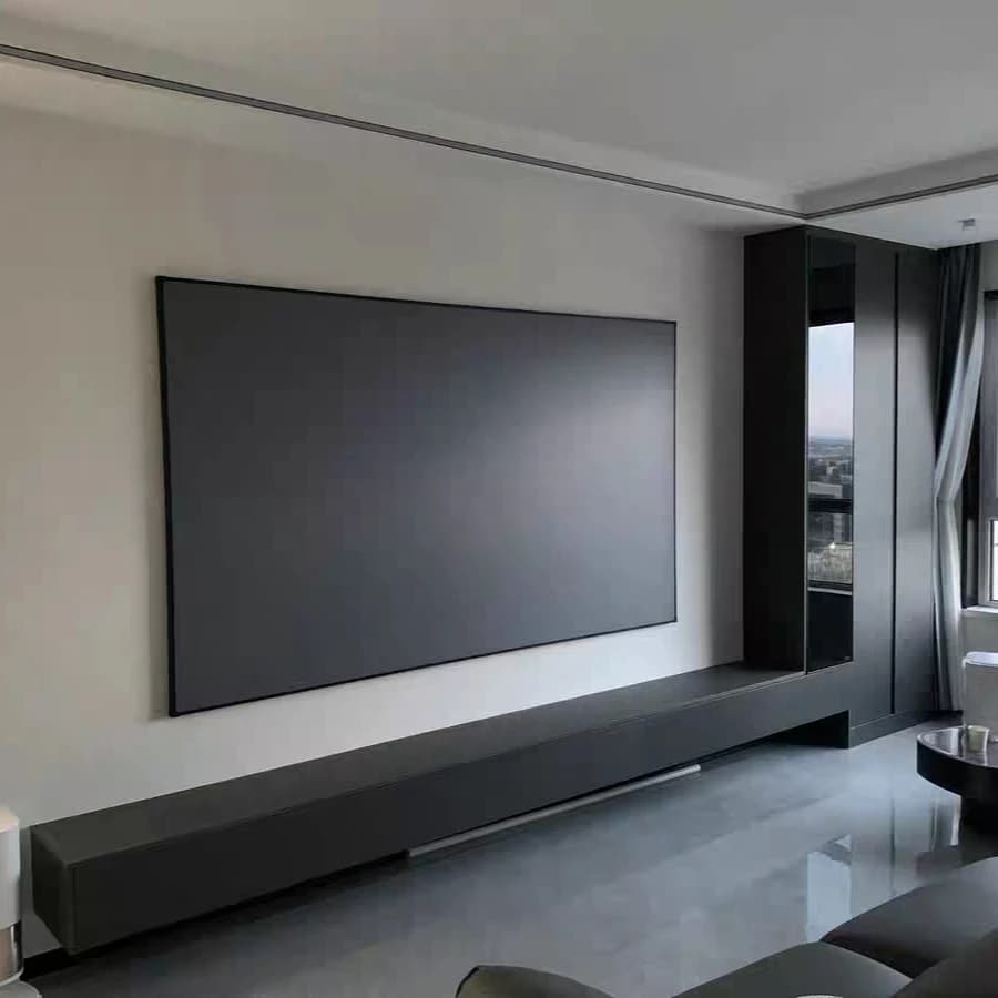 Schermo per Proiettore ALR Fresnel con Cornice Fissa da 9mm, Reiezione della Luce Ambientale, 4K 3D per Proiettori UST/Laser a Lunga Gittata, Personalizzabile