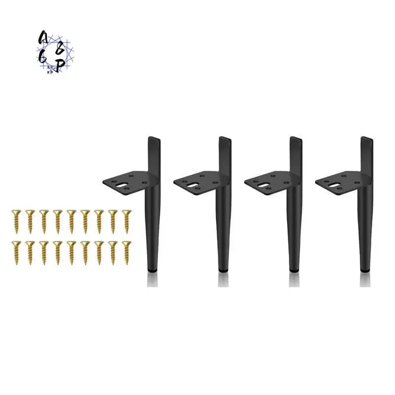 A68P-Gambe per Mobili Altezza 14 Cm in Metallo Dorato, Gambe per Tavolo Carico Massimo 600 Kg, Piedini per Divano e Armadietto, Set da 4 Pezzi
