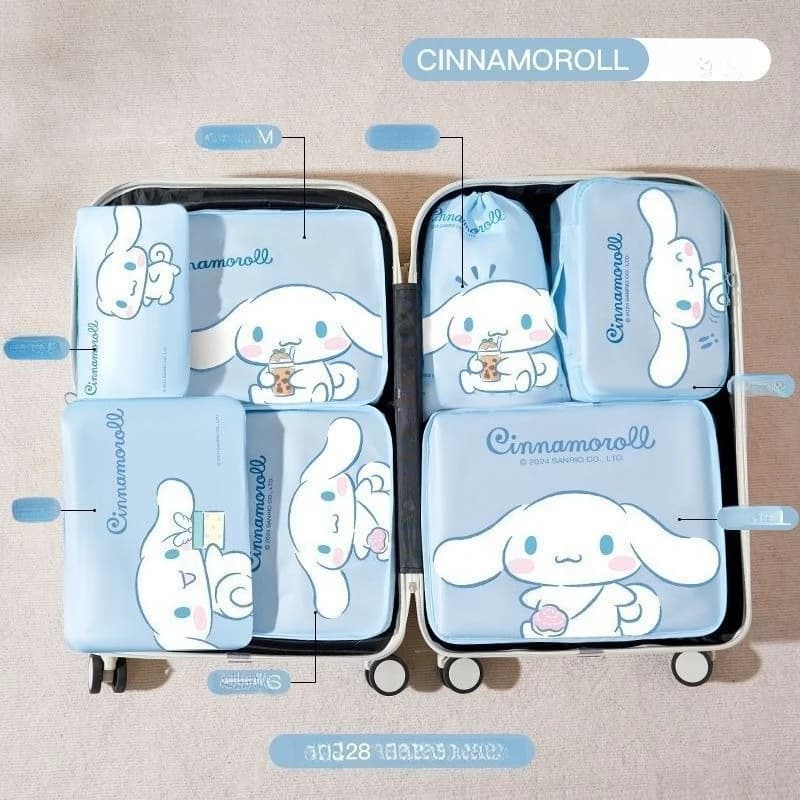 Borsa da Viaggio Anime Cartoon Kawaii Sanrio Cinnamoroll Kuromi, Organizer per Vestiti, Biancheria Intima e Scarpe