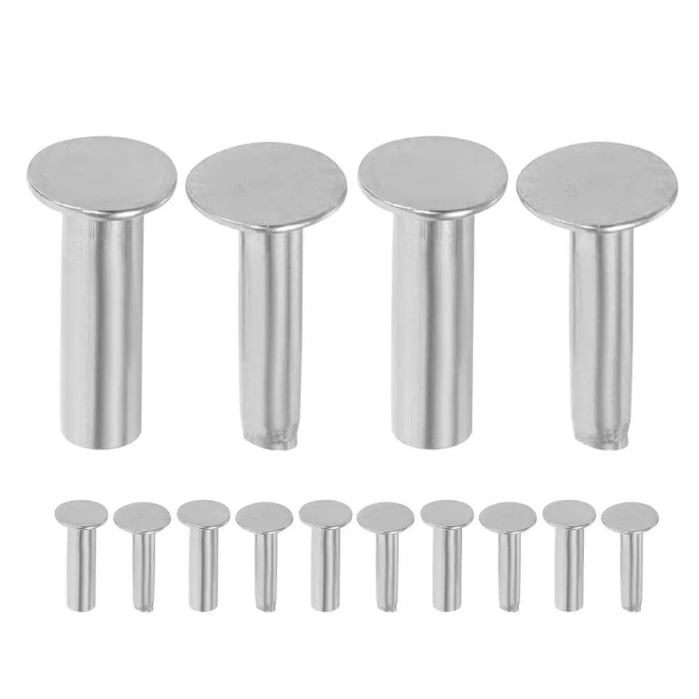 7Pairs Stainless Steel Knife Making Rivets Heavy Duty Cutlery Handle Pins Secure Interlocking Design for Kitchen Chef Knife