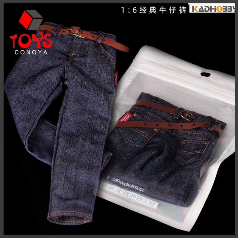 1/6 Bilancia Maschio Classico Jeans Pantaloni di Jeans Pantaloni Vestiti Modello Misura 12 pollici Soldato Muscolare Action Figure Corpo Bambole