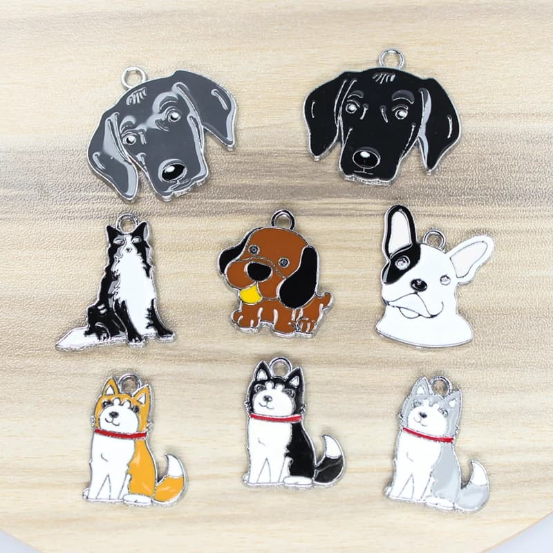 120 Pezzi Ciondoli Smaltati a Forma di Cane Weimaraner, Charm Pendenti Fai da Te per Portachiavi, Collari per Animali Domestici, Borse, Gioielli per Donna e Bambini, Idea Regalo