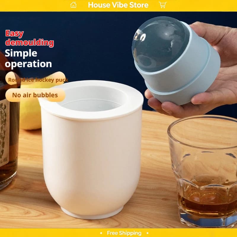 Stampo Rotondo per Ghiaccio per Hockey su Ghiaccio, Vassoio Grande per Alimenti, per Bevande, Whisky, Cocktail, Uso Domestico, Accessori per la Conservazione e il Raffreddamento Quotidiano in Cucina