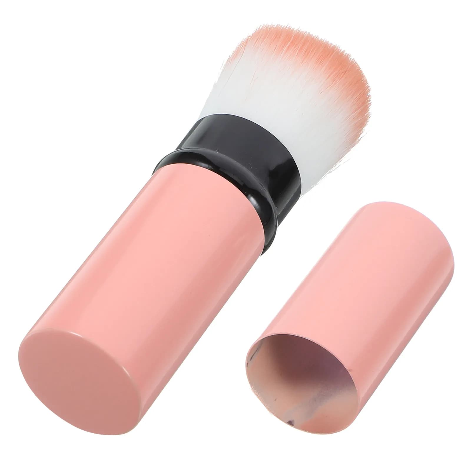 Pennello Trucco Retrattile per Polvere Minerale, Bronzer, Shimmer, Blush, Ombretto - Fibra Sintetica Morbida, Forma a Cupola, Design Carino, Facile da Usare