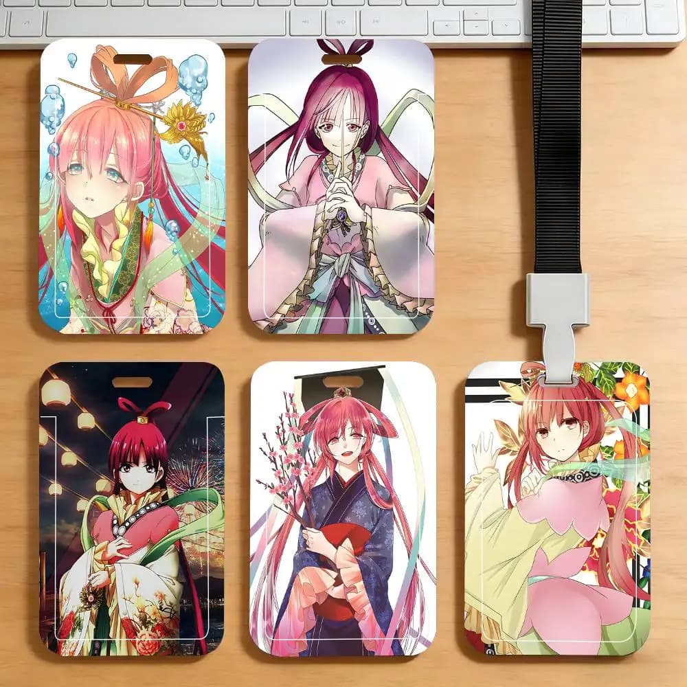 Kougyoku Ren Manga M-Magi Black Lanyard Card Holders Student Meal Cards And Campus Ids School