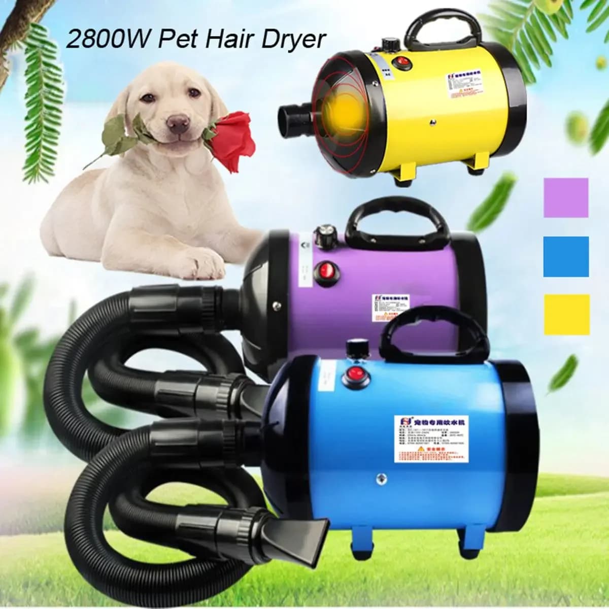 2800 W Adjustable Dryer, Pet Peas, Hot Wind Blower, For Cats