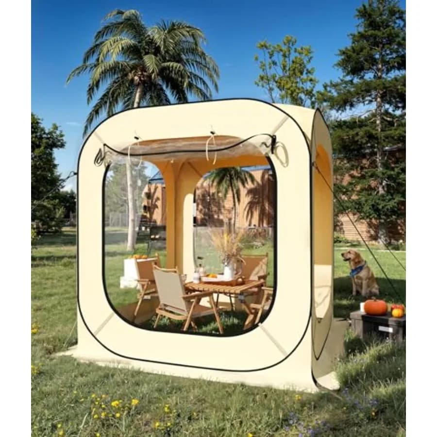 Tenda Pop-Up con Zanzariera per 2-3 Persone, Gazebo Portatile Istantaneo, Tenda a Bolla, Riparo Antipioggia, Riparo Solare da Campeggio, Antifreddo