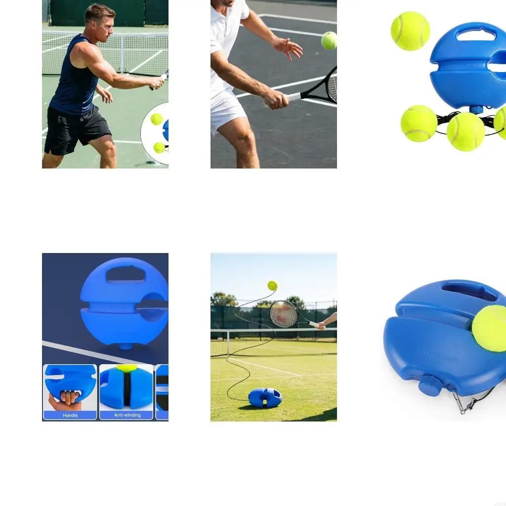 Solos Tennis Trainer Rebounds Ball Tennis Traning Tool Selves-Practice String Ball 24BD