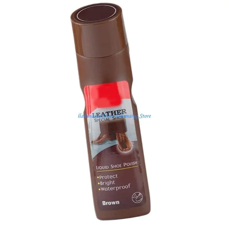 573B Lucido liquido per scarpe in pelle con applicatore in spugna incorporato Strumento professionale per cura delle con per