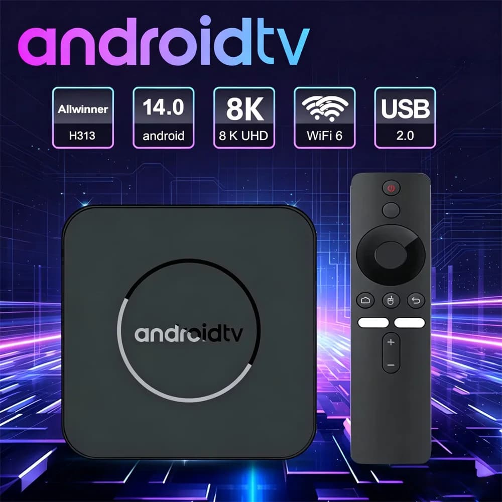 Q3 Pro TV Box Android 14 8+128GB 4K H.265 Decode Quad-Core Voice Remote Dual WiFi Supports Netflix & YouTube Home Media Player